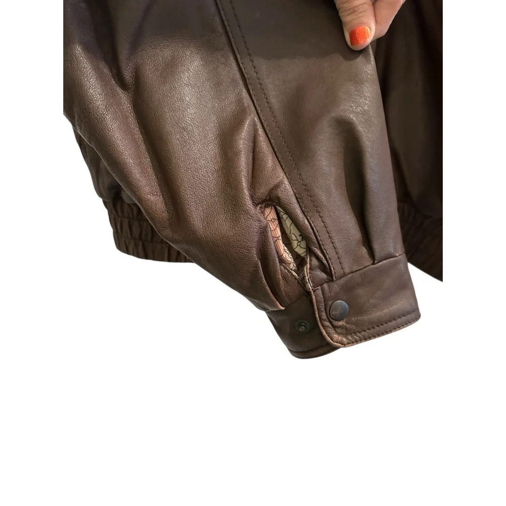 Burks Bay Leather Jacket Bomber Mens XXL North American Hunting Club Life Member